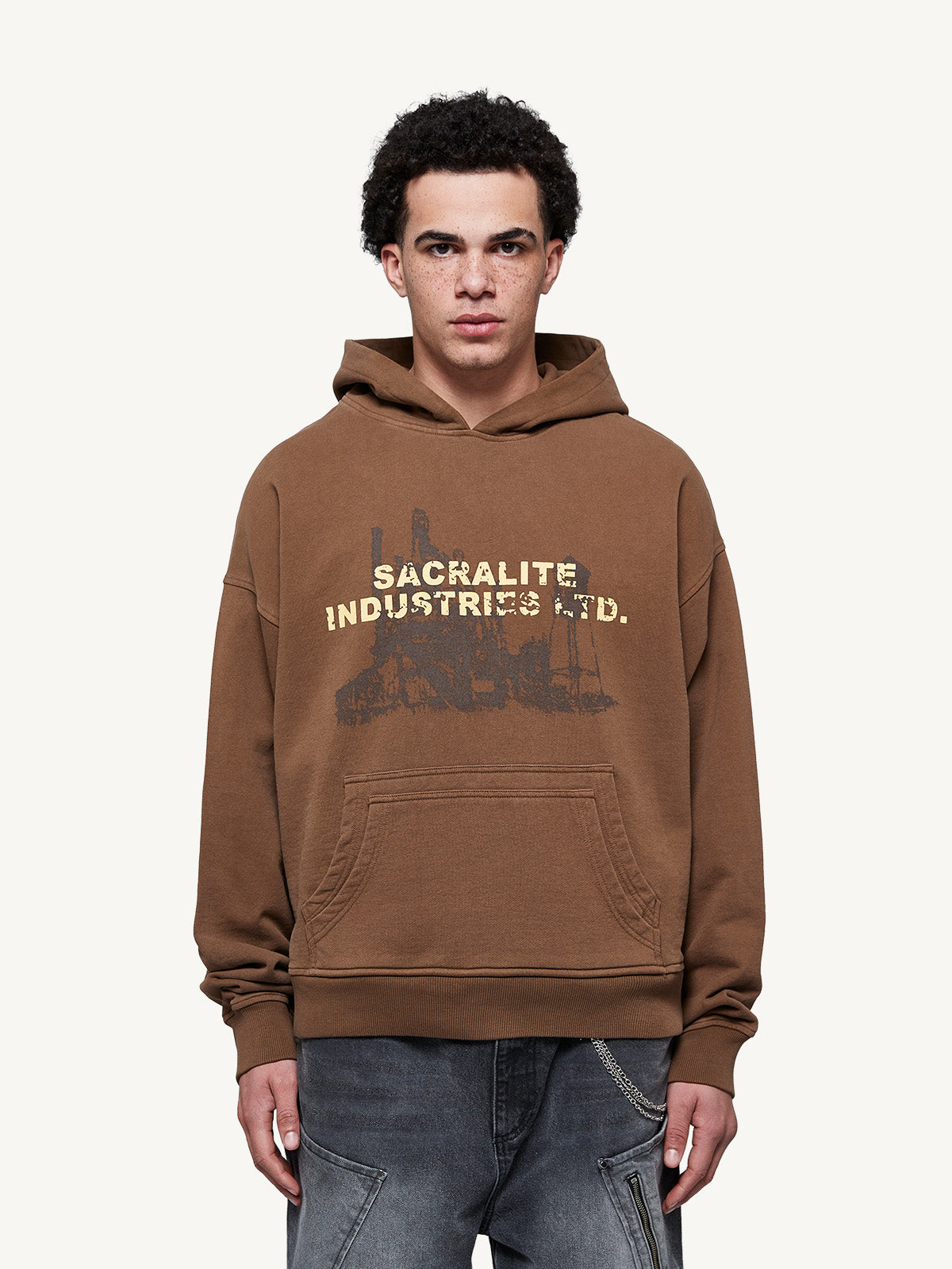 INDUSTRY HOODIE - RUST BROWN