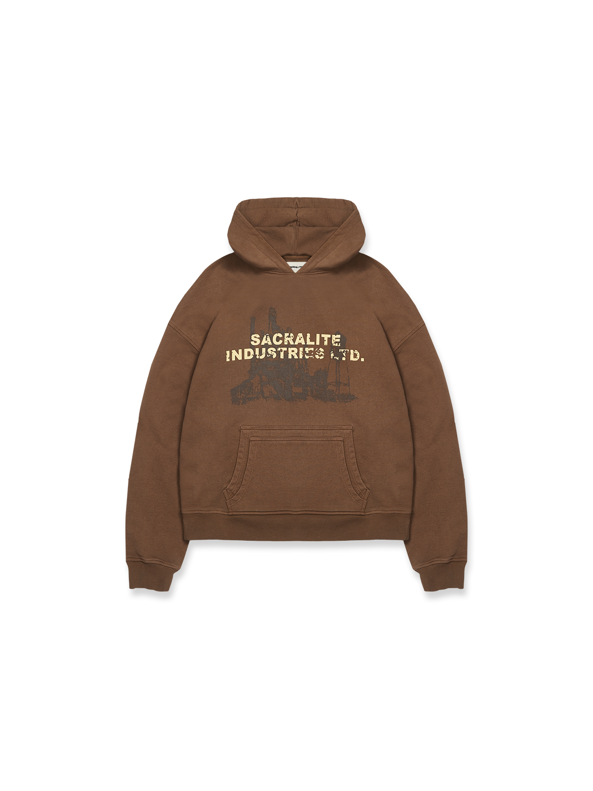 INDUSTRY HOODIE - RUST BROWN
