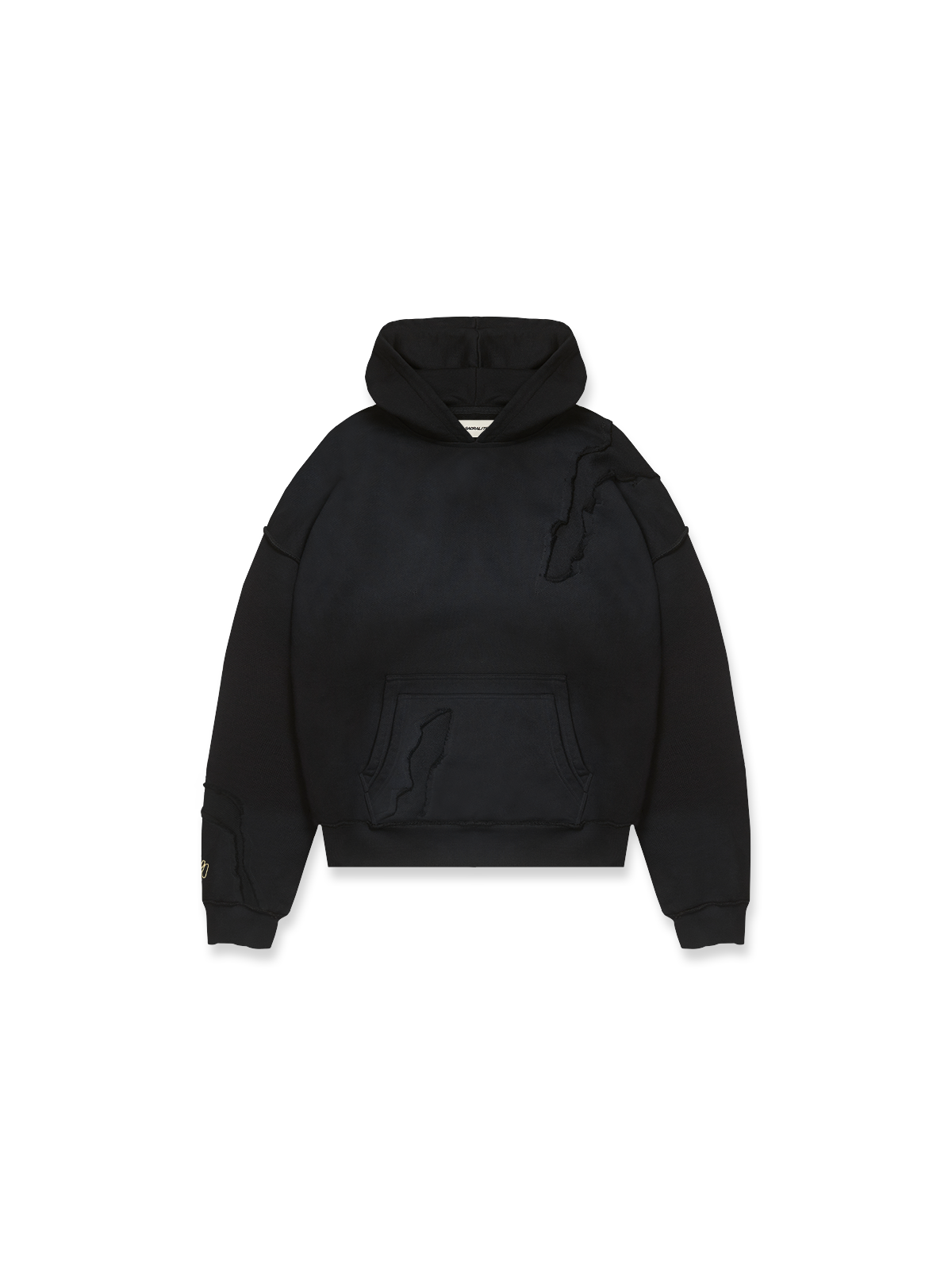 SPLIT HOODIE - BLACK