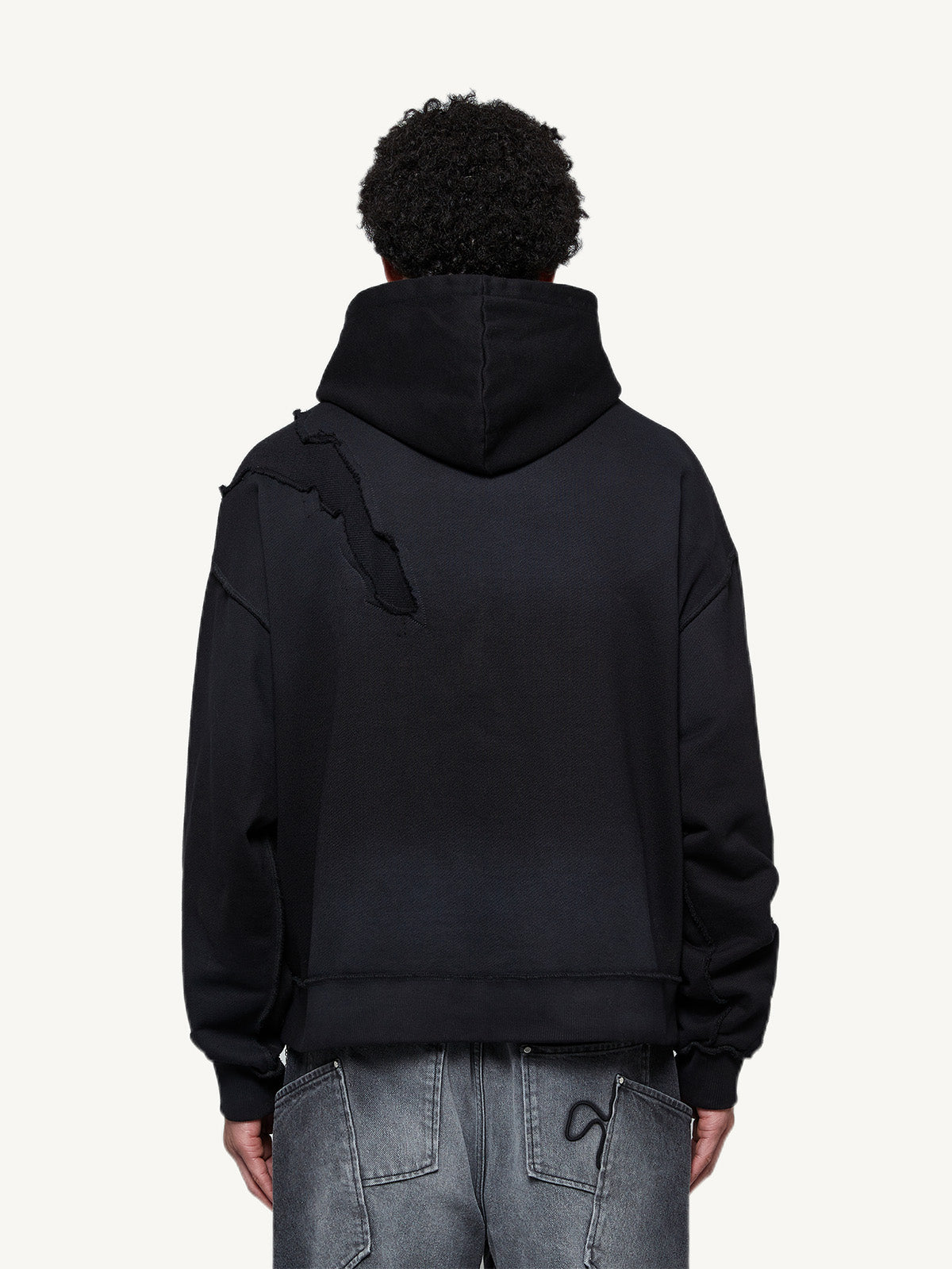 SPLIT HOODIE - BLACK