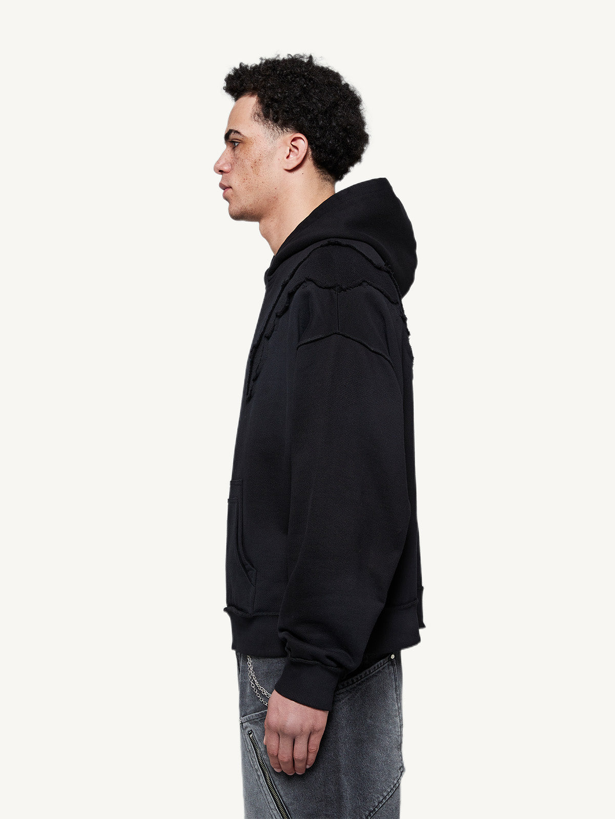 SPLIT HOODIE - BLACK