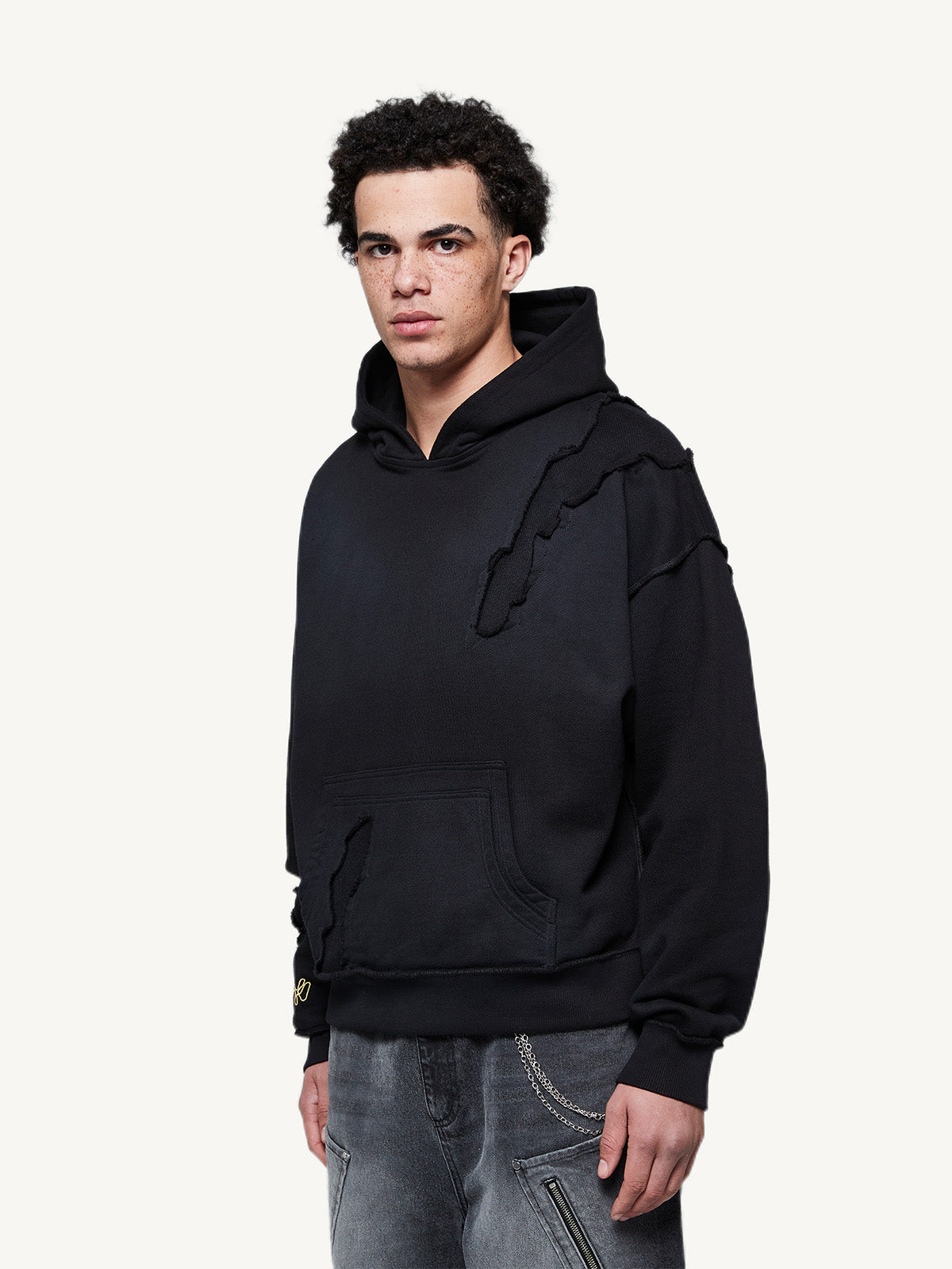 SPLIT HOODIE - BLACK