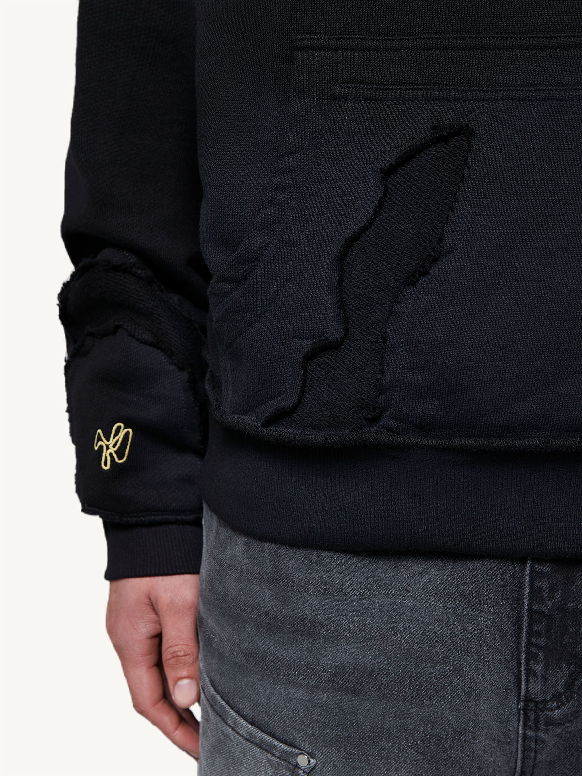 SPLIT HOODIE - BLACK