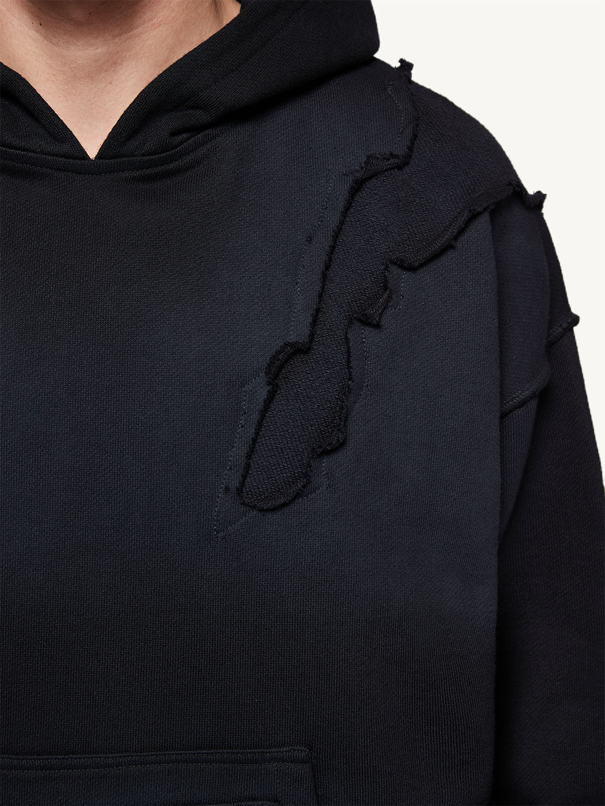 SPLIT HOODIE - BLACK
