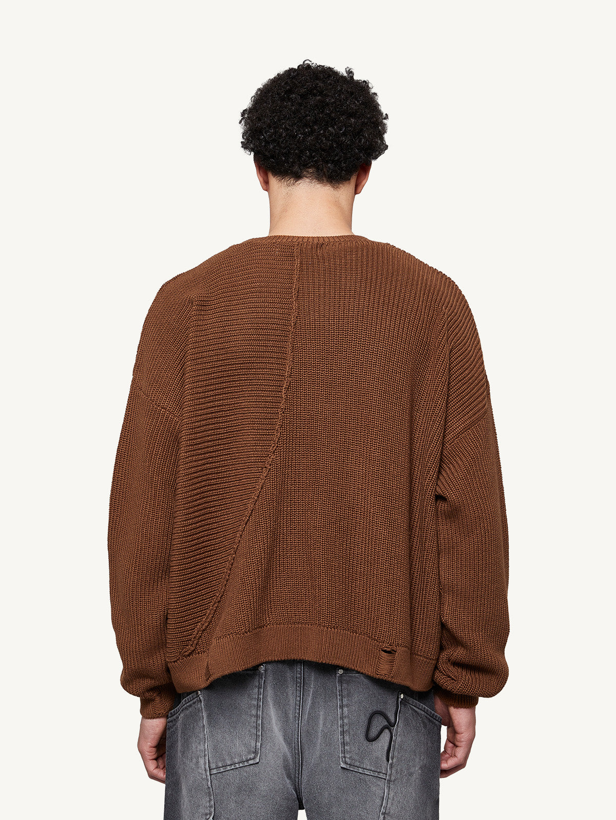 SPLIT KNIT - RUST BROWN