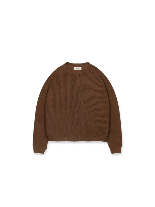 SPLIT KNIT - RUST BROWN