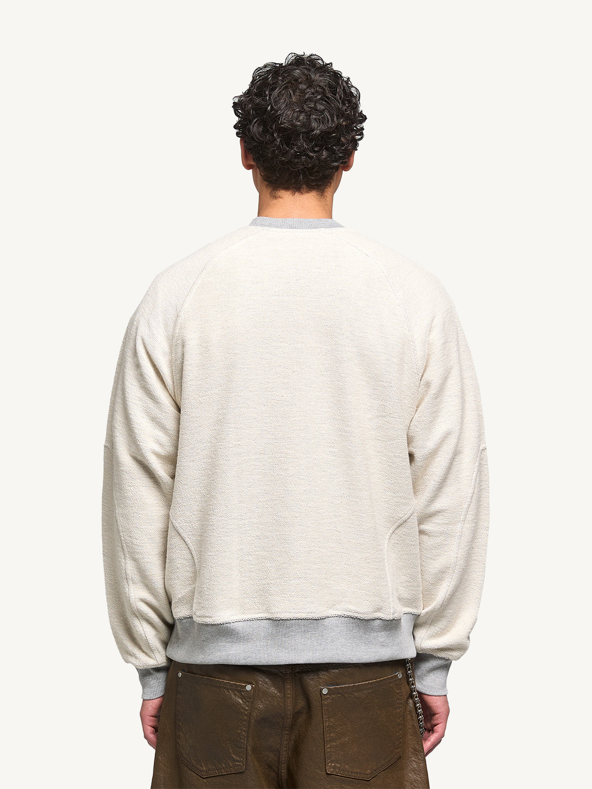 CRACKED SCR SWEATER - GREY MELANGE