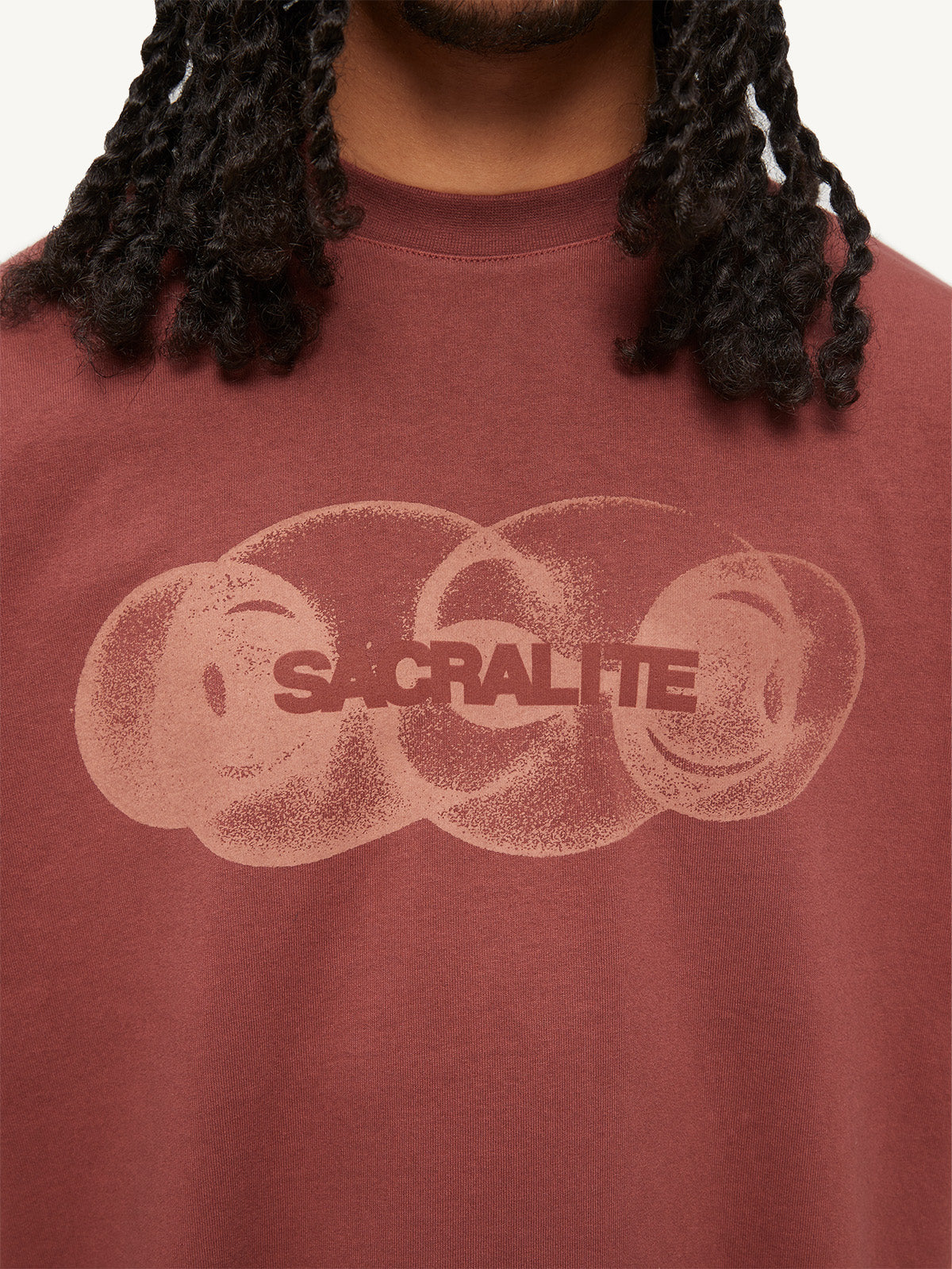 ECHOES TSHIRT - RED ACID WASH