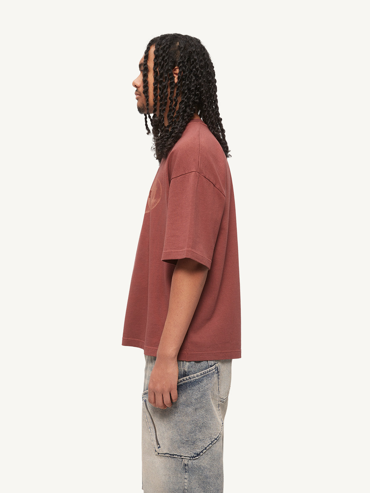 ECHOES TSHIRT - RED ACID WASH