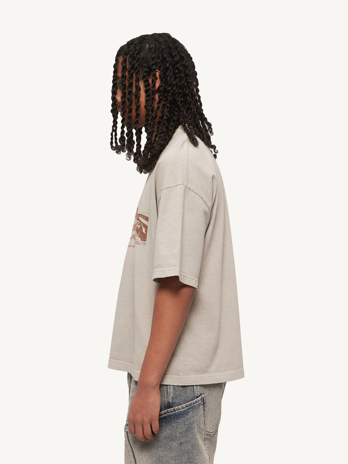 ECHOES TSHIRT - GREY ACID WASH