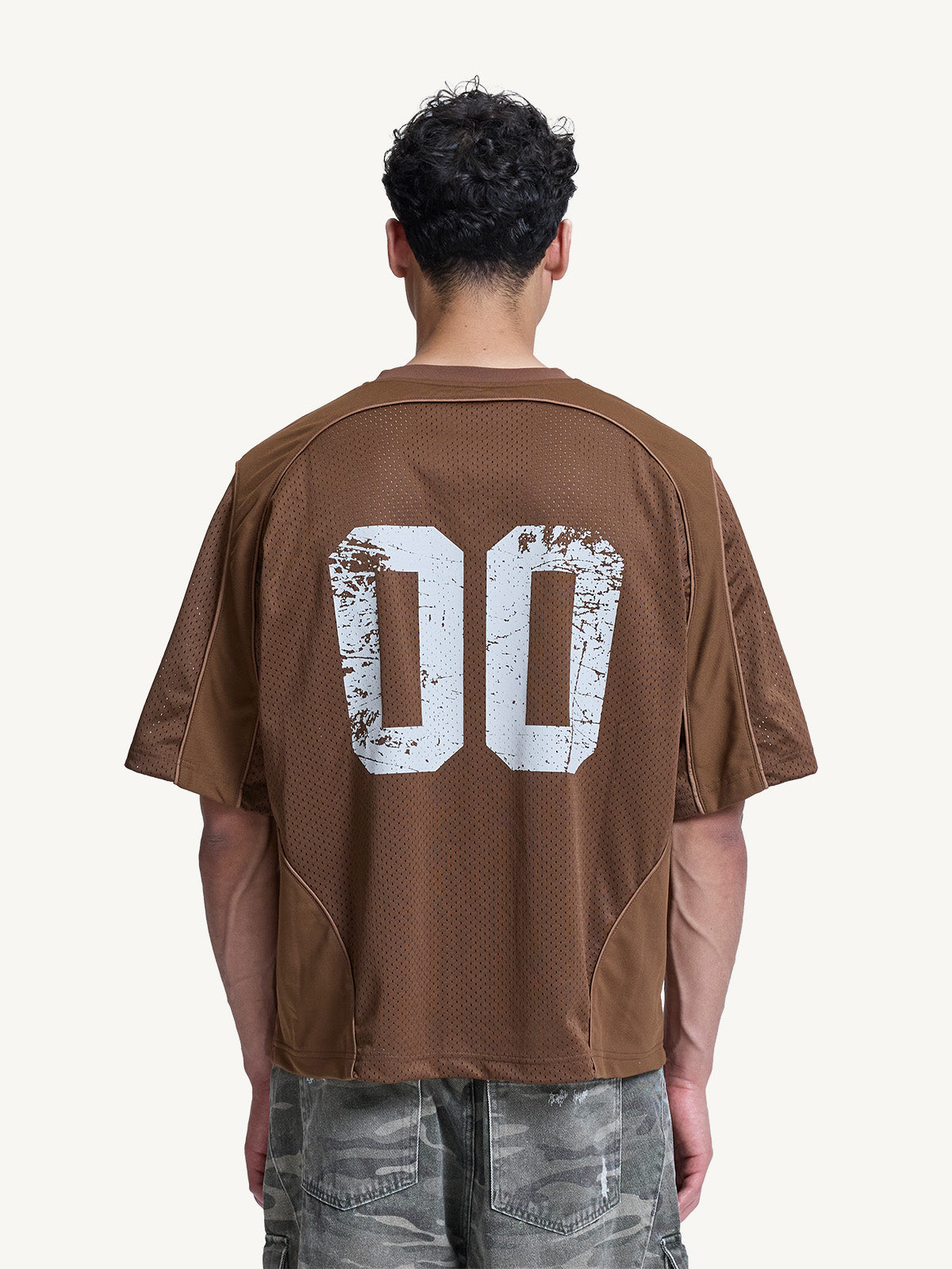MESH TSHIRT - BROWN