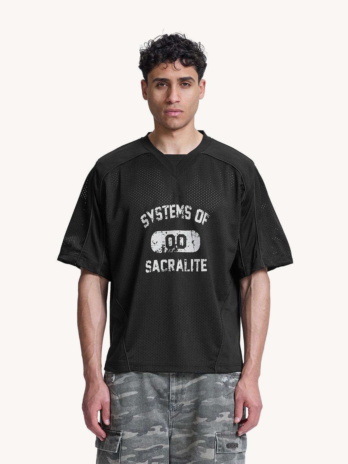 MESH TSHIRT - BLACK