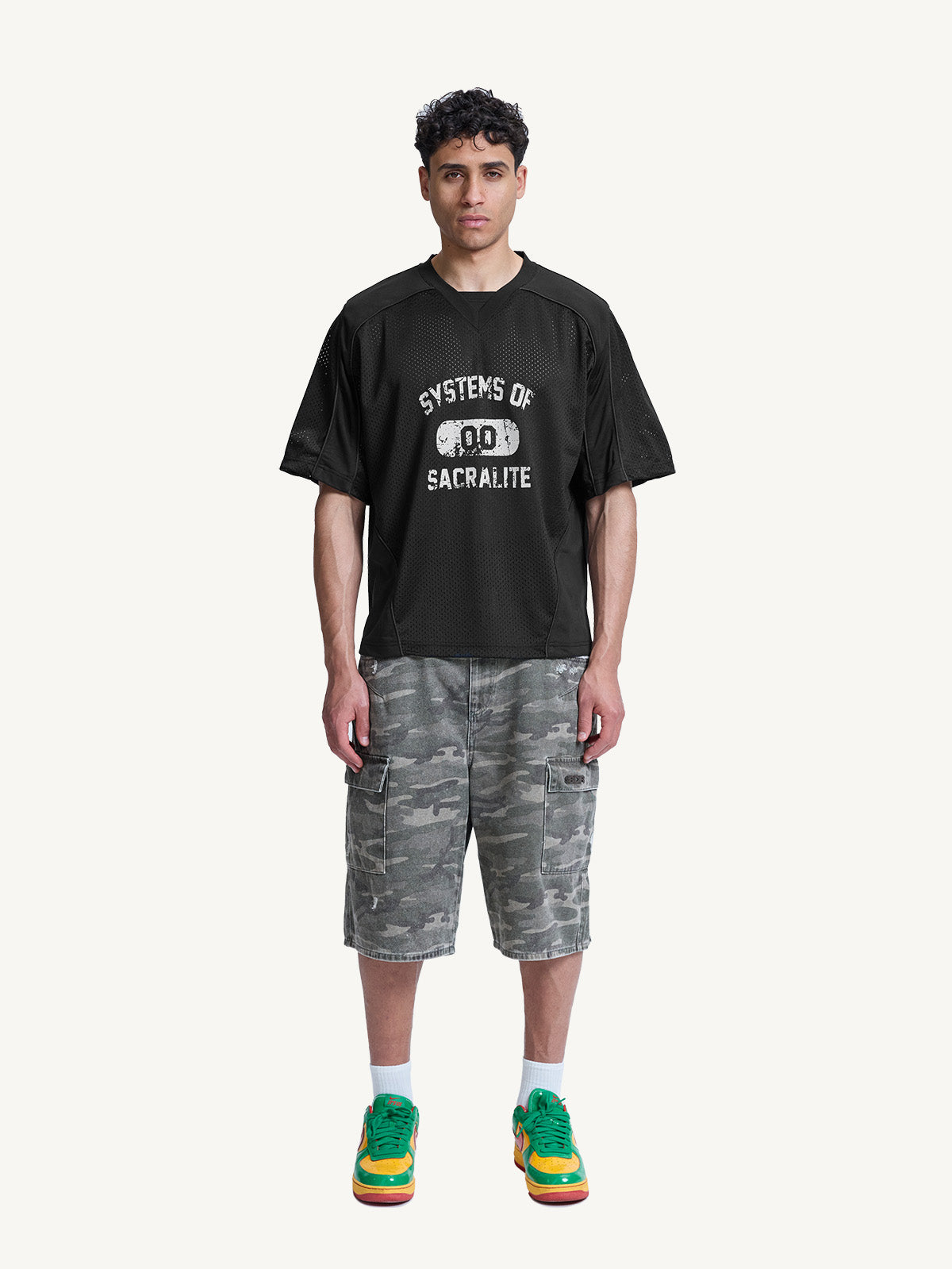 MESH TSHIRT - BLACK
