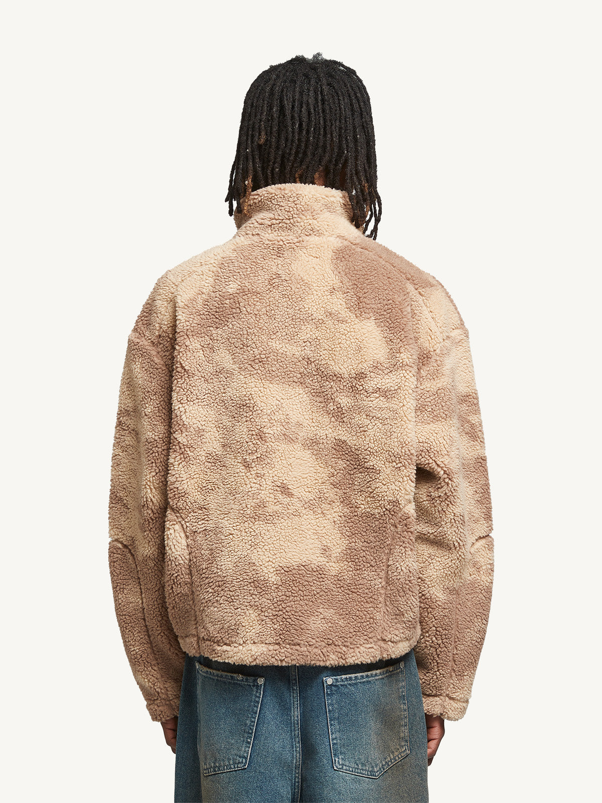 FLEECE HALF ZIP - BROWN