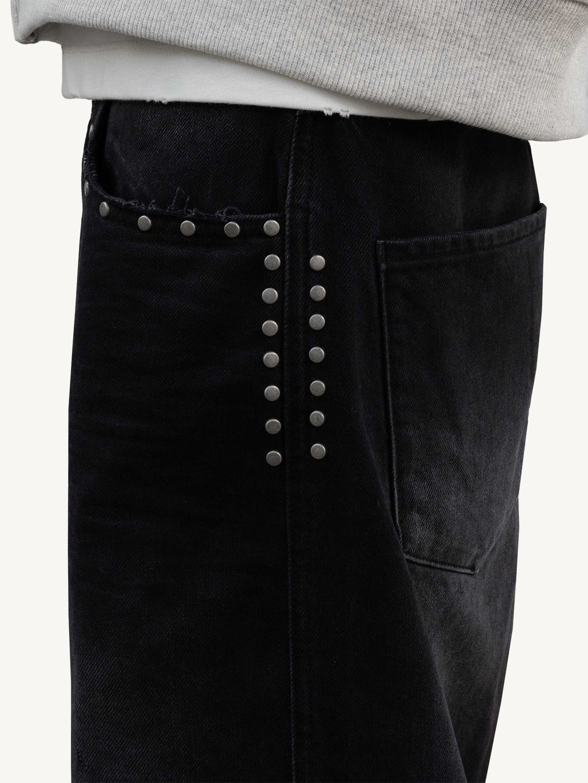 RIVET DENIM - WASHED GREY