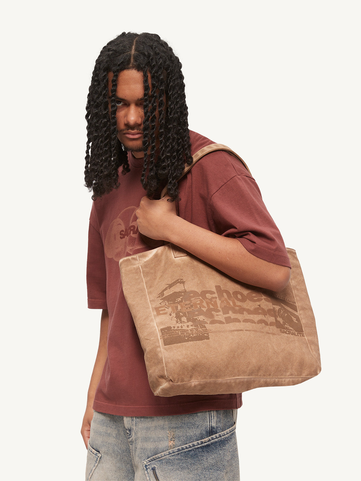 ECHOES TOTE BAG - VINTAGE BROWN