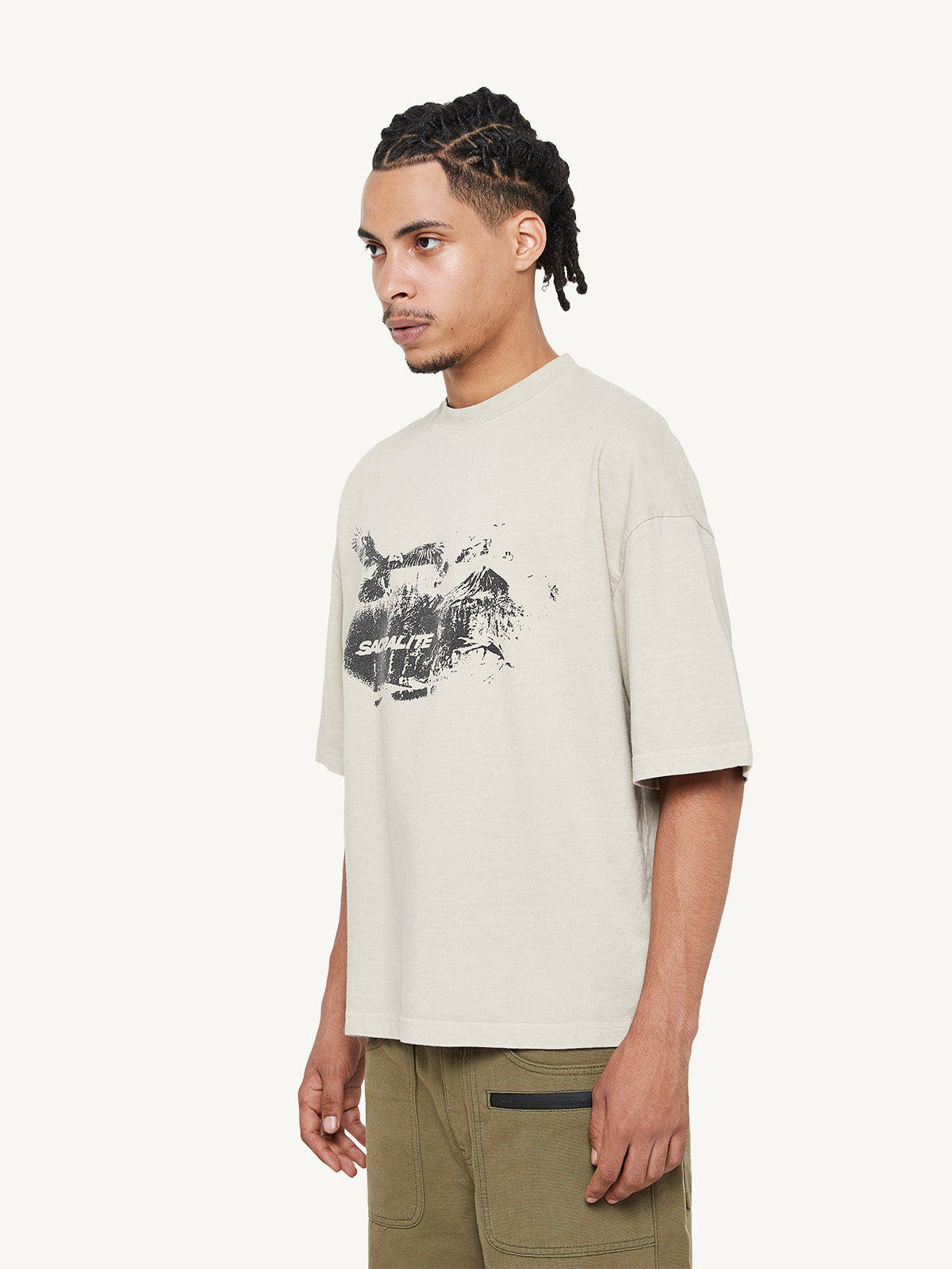 FORREST TSHIRT - BEIGE ACID WASH
