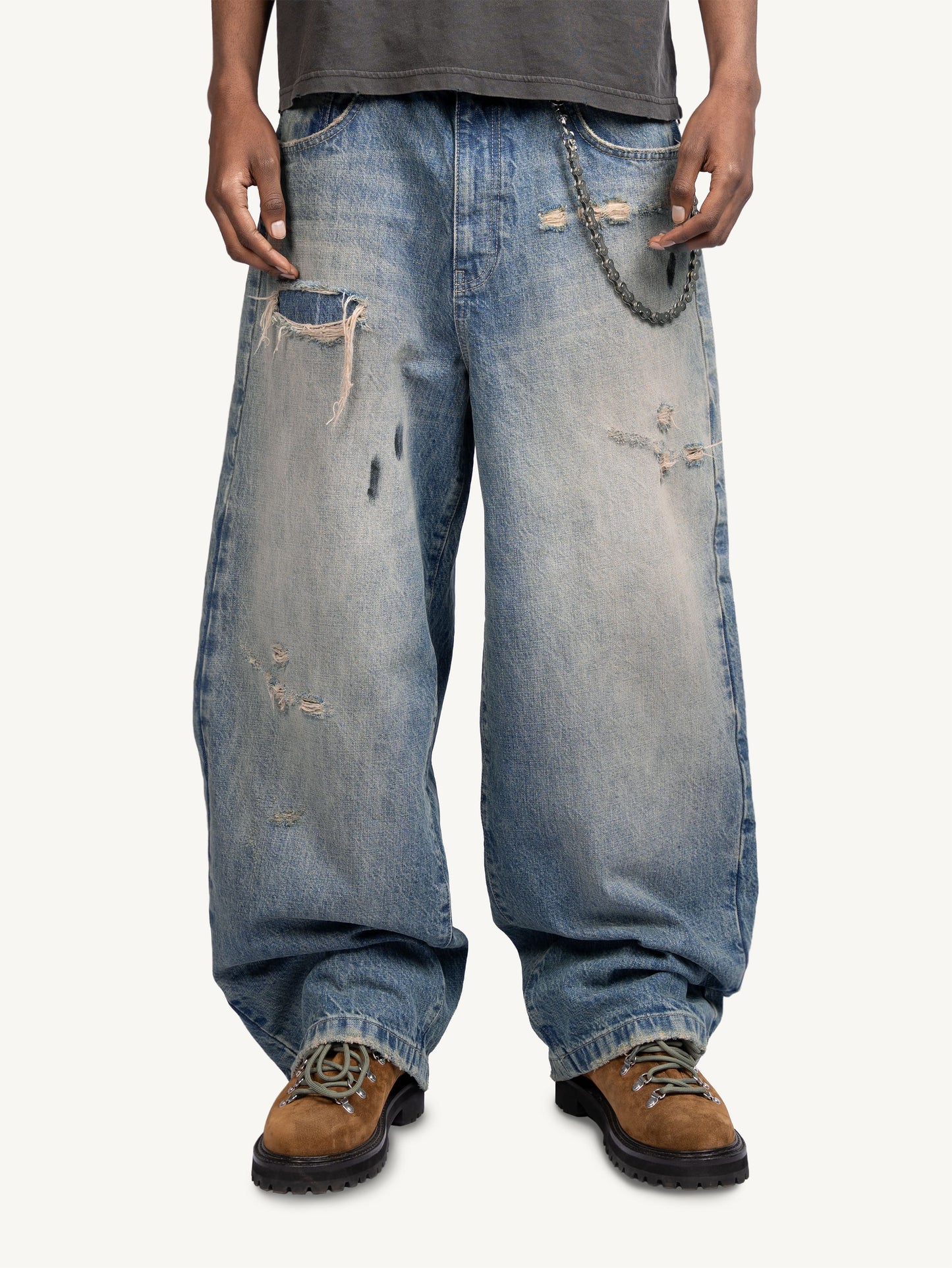 WORN OUT DENIM - WASHED BLUE