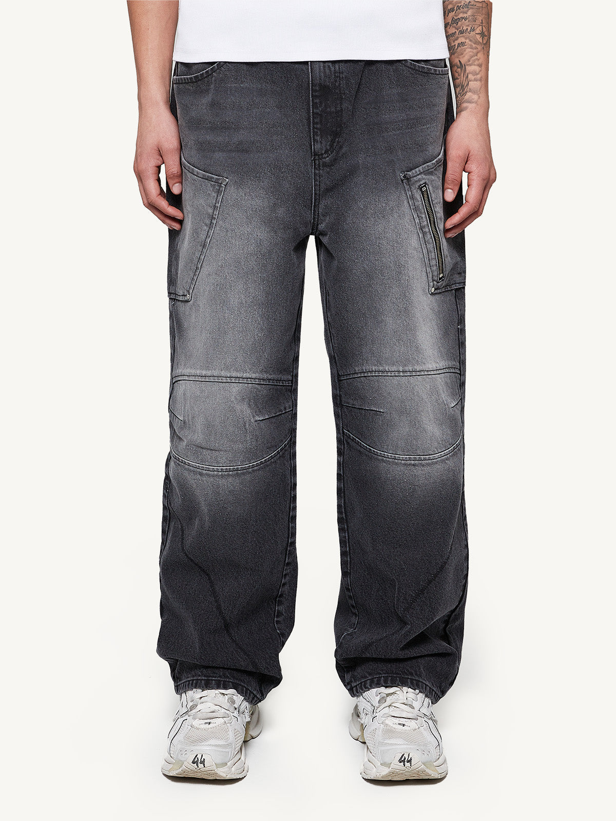 JEANS - WASHED GREY