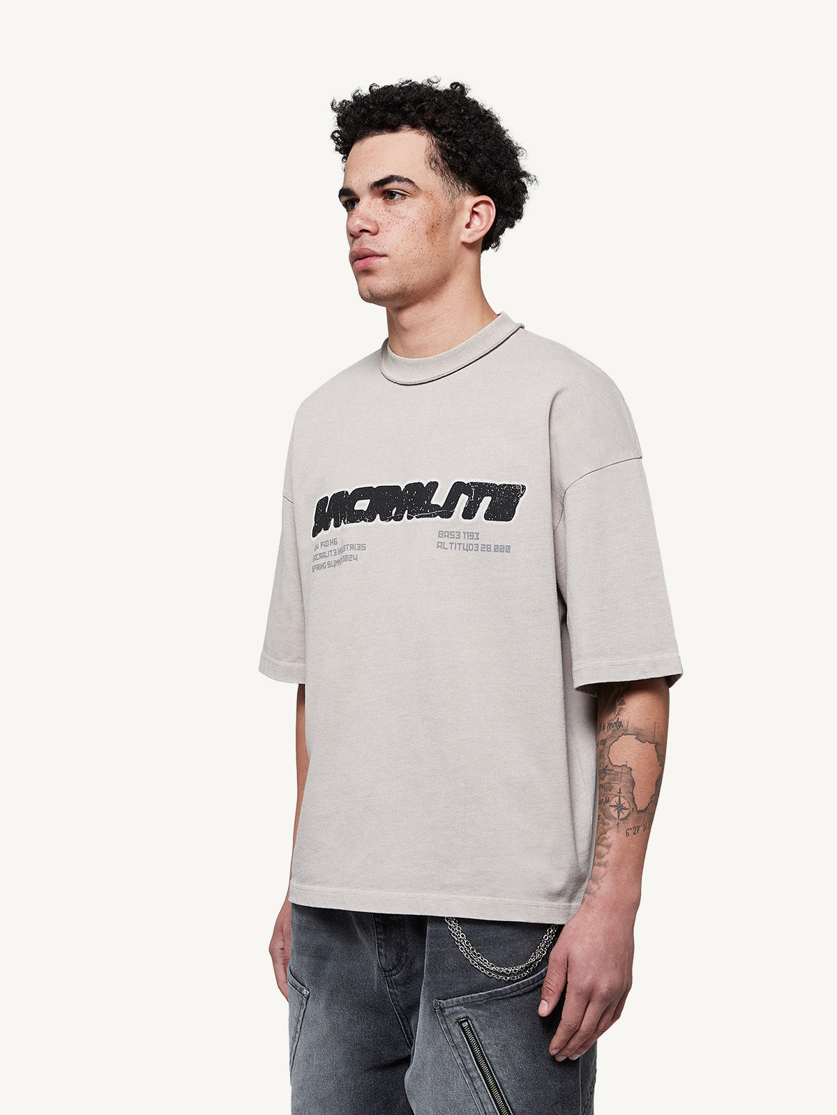 3M LOGO TSHIRT - GREY ACID WASH