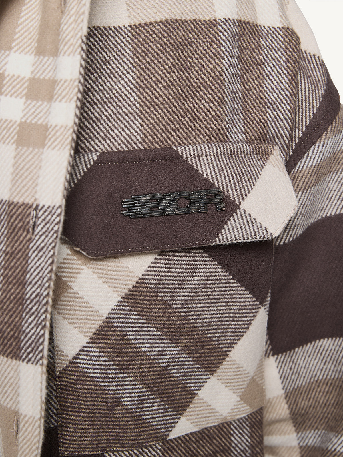 HOODED FLANNEL - WASHED BROWN