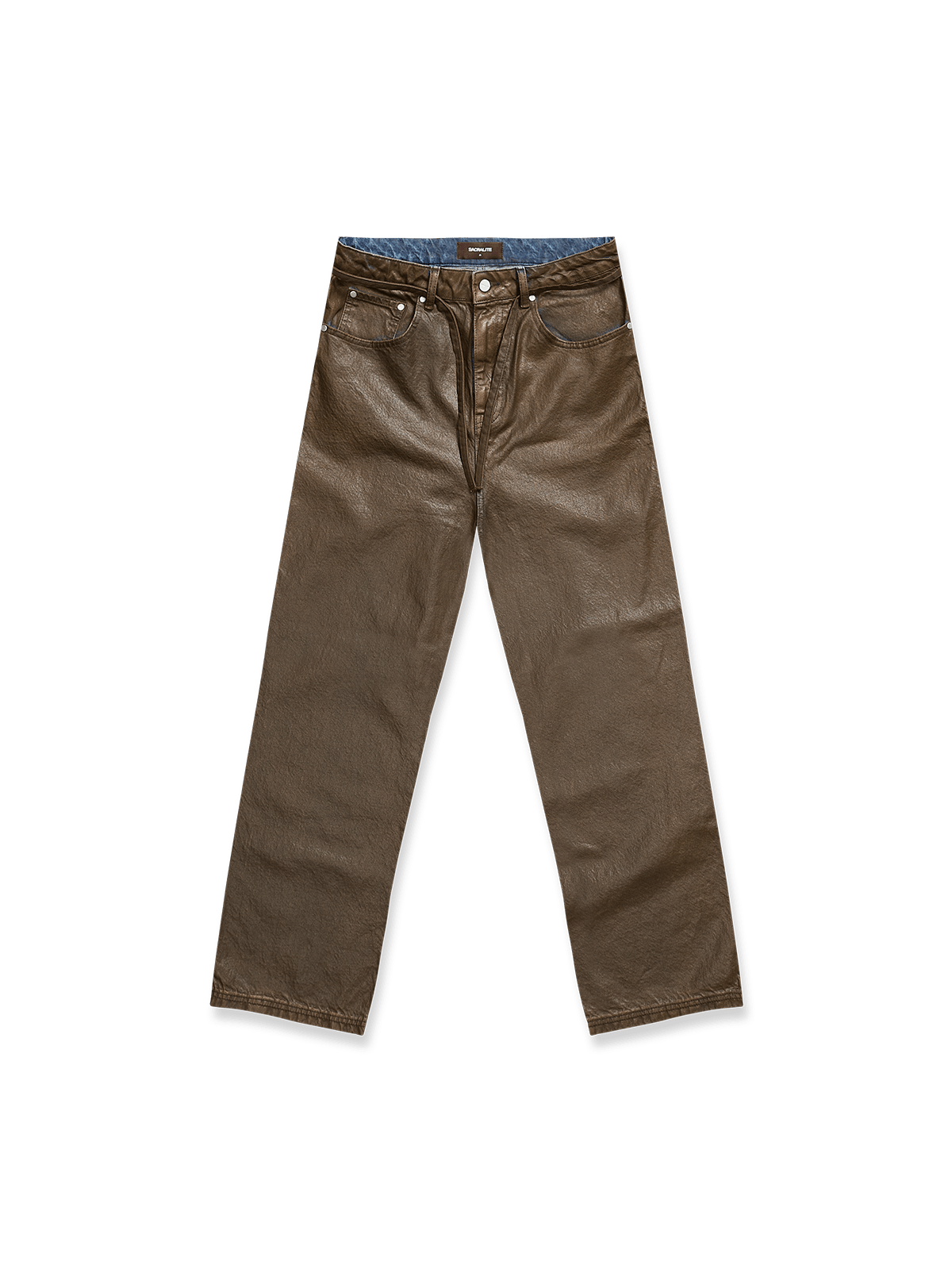 WAXED DENIM - BROWN