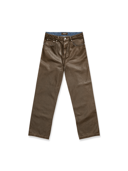 WAXED DENIM - BROWN