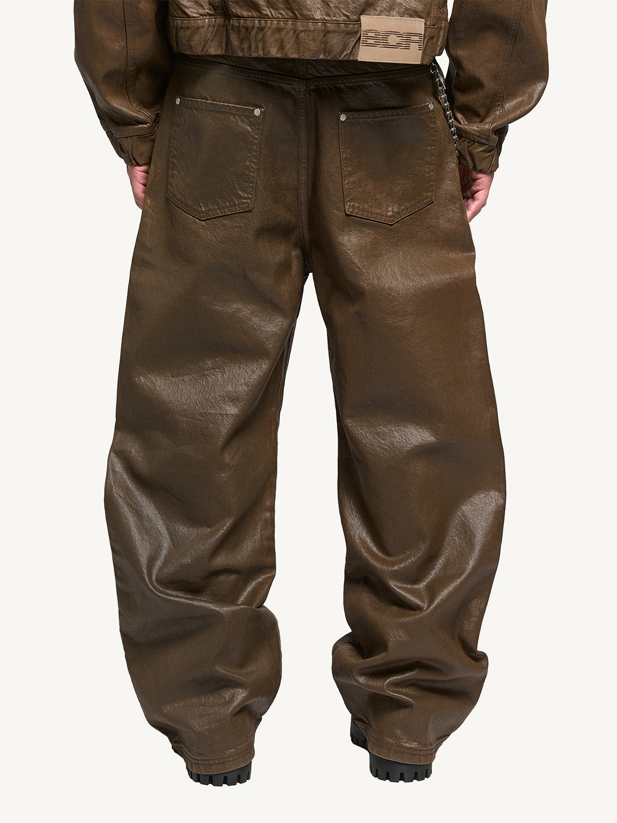 WAXED DENIM - BROWN