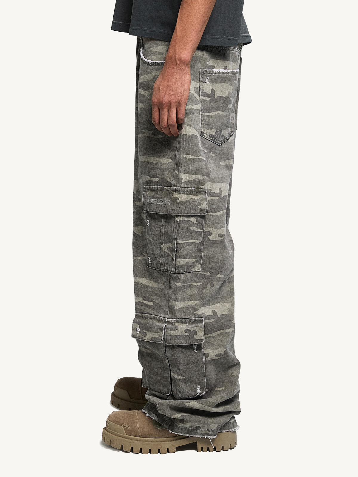 WASHED MULTIPOCKET CARGO - CAMO