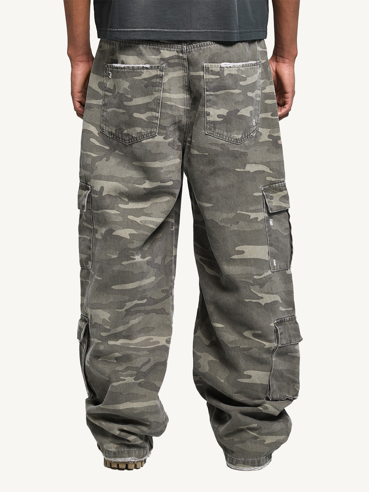 WASHED MULTIPOCKET CARGO - CAMO