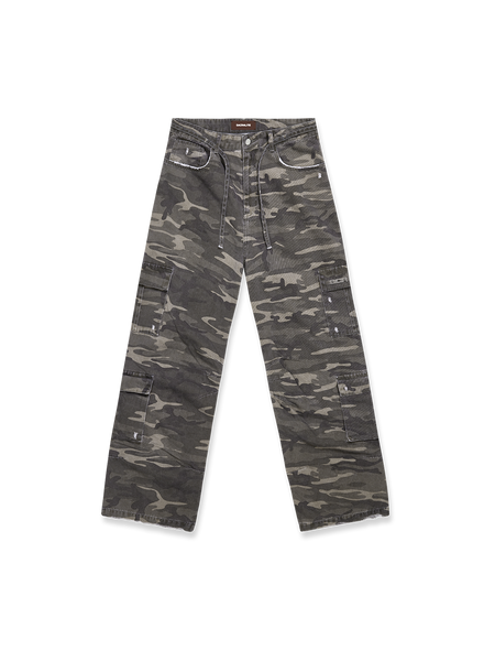 【SATIIIZ】Ramos Multi Cotton Cargo Pants Kain Multi Cargo Denim Pants - satiiiz
