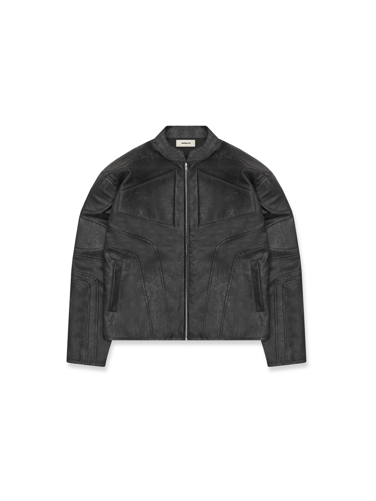 FUME LEATHER JACKET - BLACK