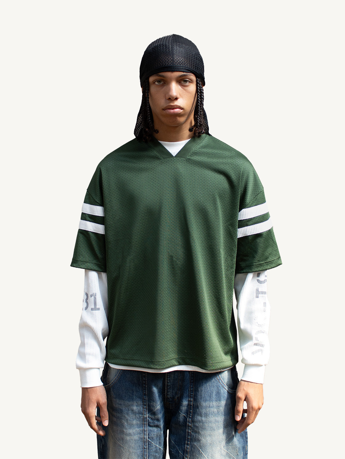 MESH WAFFLE L/S - GREEN
