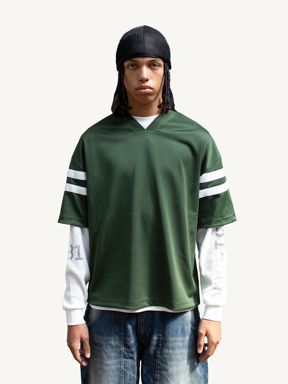 MESH WAFFLE L/S - GREEN