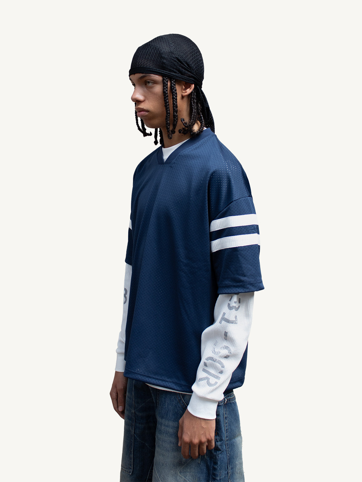 MESH WAFFLE L/S - BLUE