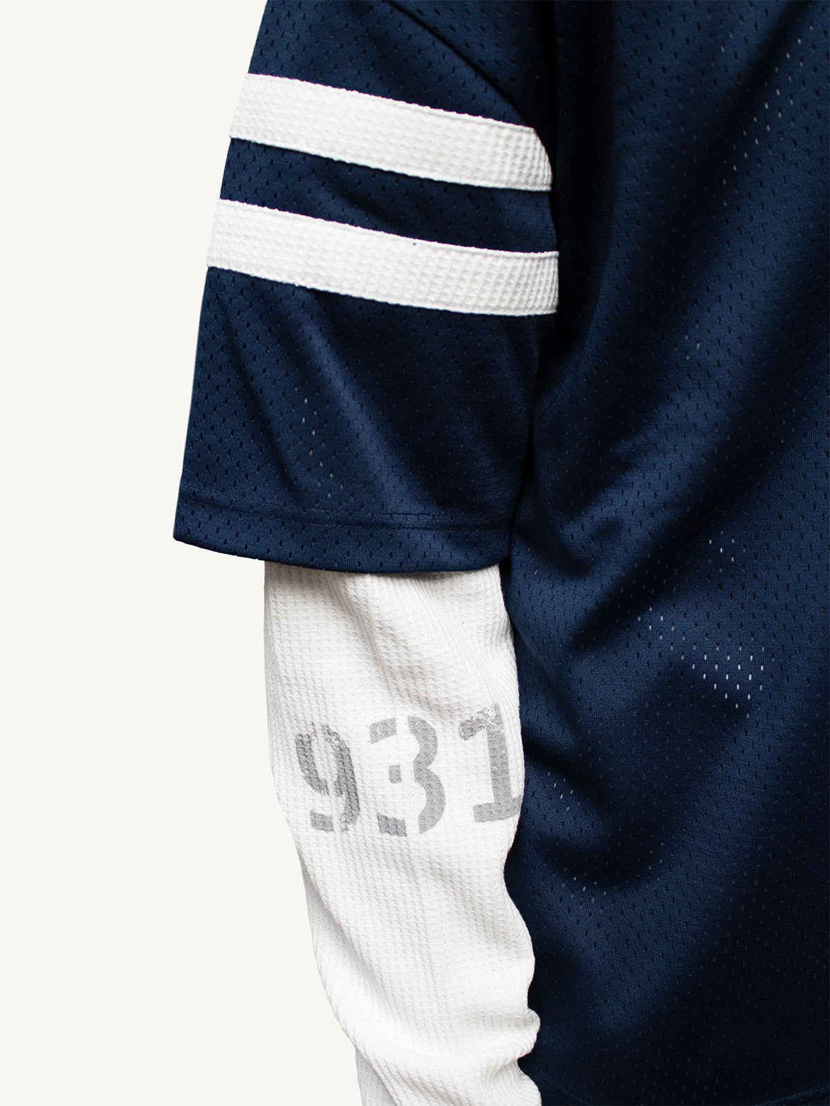 MESH WAFFLE L/S - BLUE