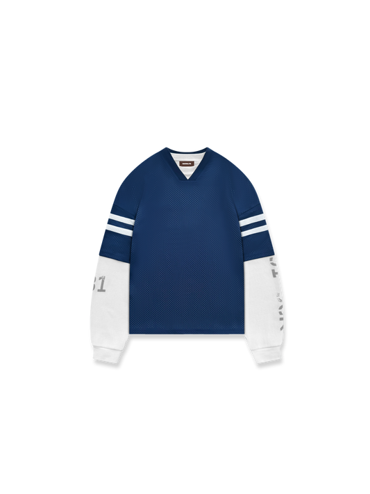 MESH WAFFLE L/S - BLUE