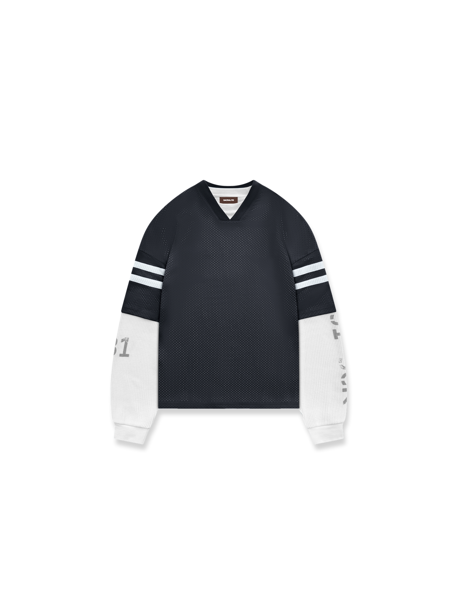 MESH WAFFLE L/S - BLACK