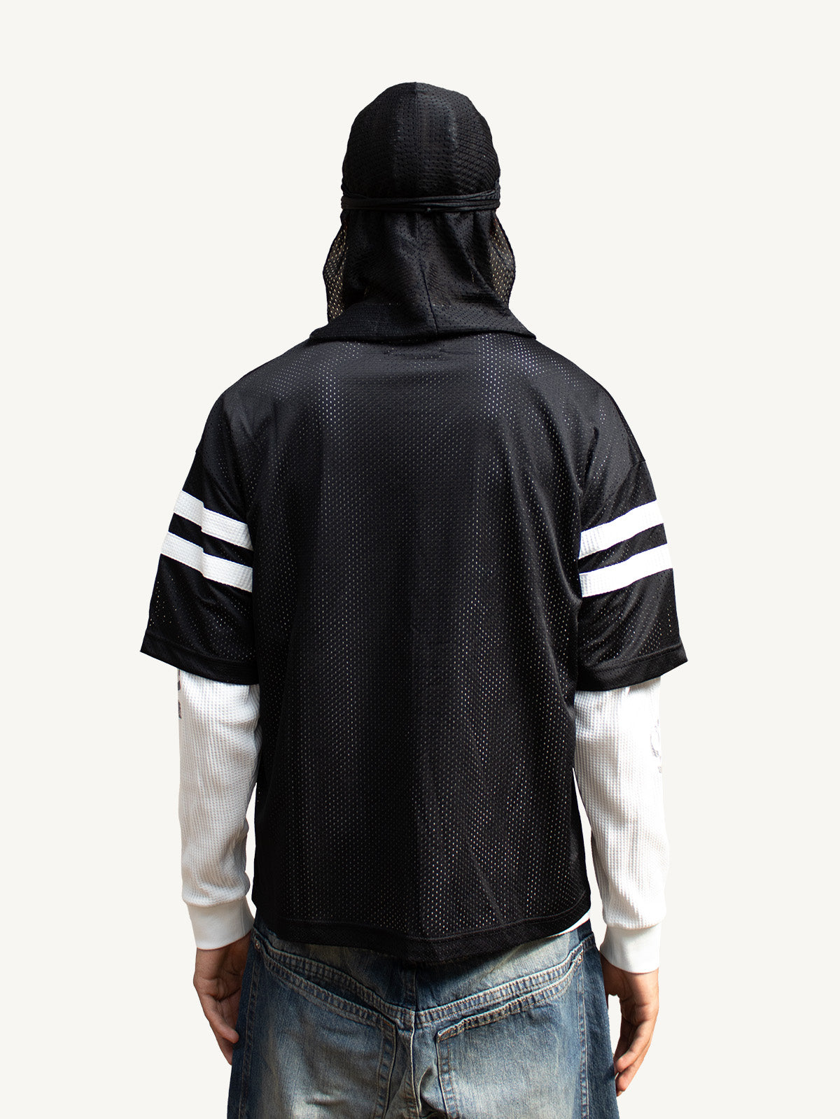 MESH WAFFLE L/S - BLACK