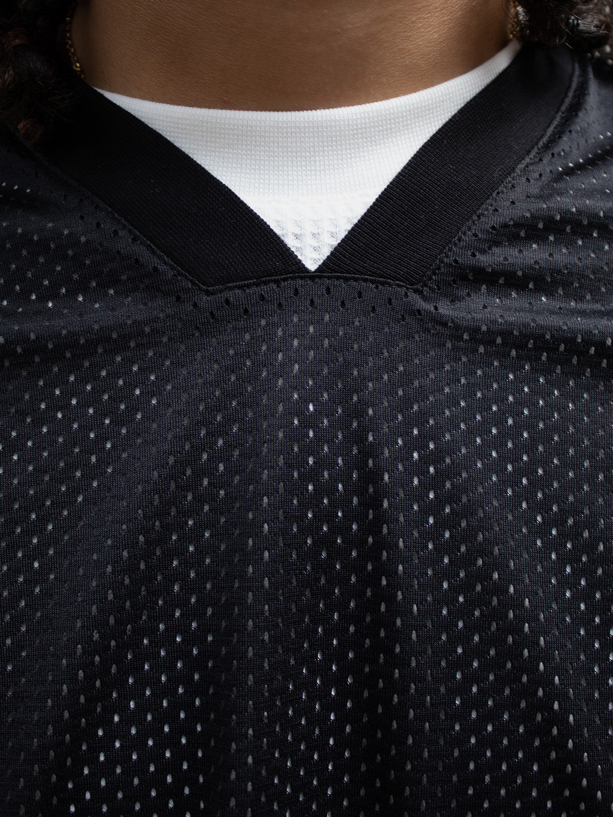 MESH WAFFLE L/S - BLACK