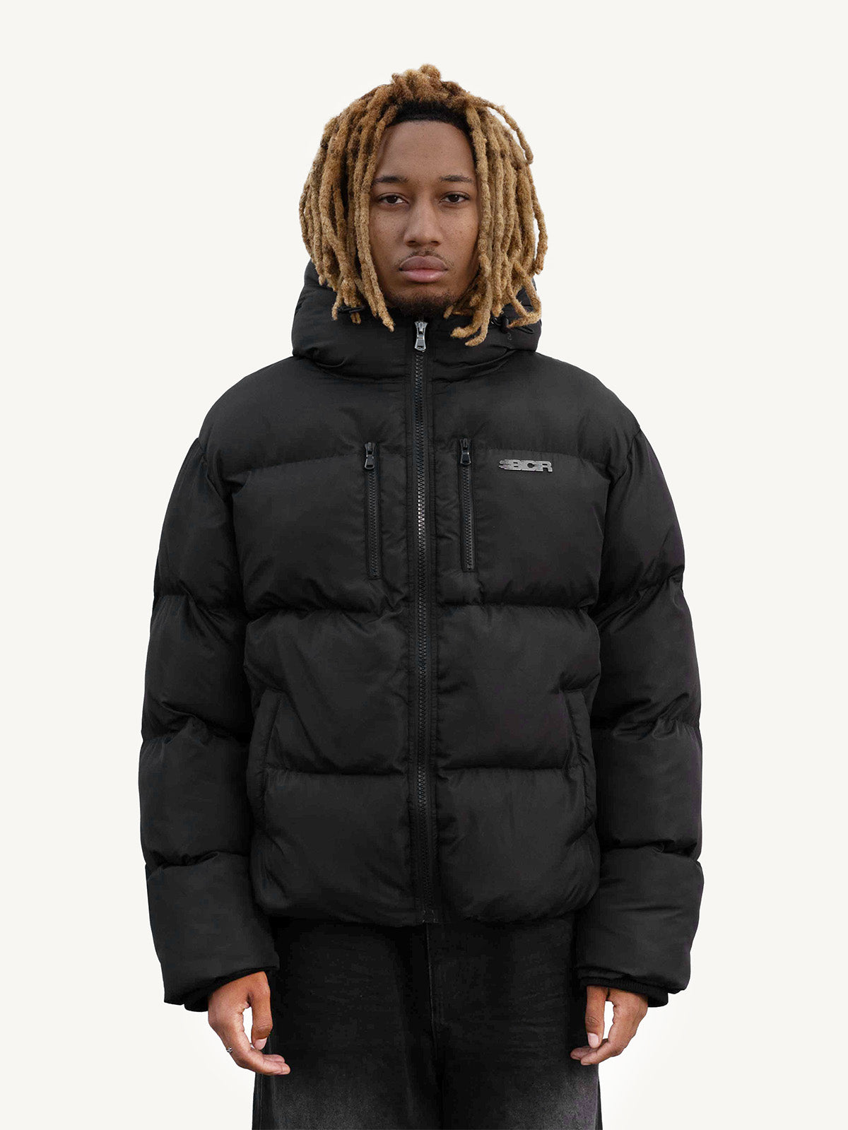 SCR PUFFER JACKET - BLACK