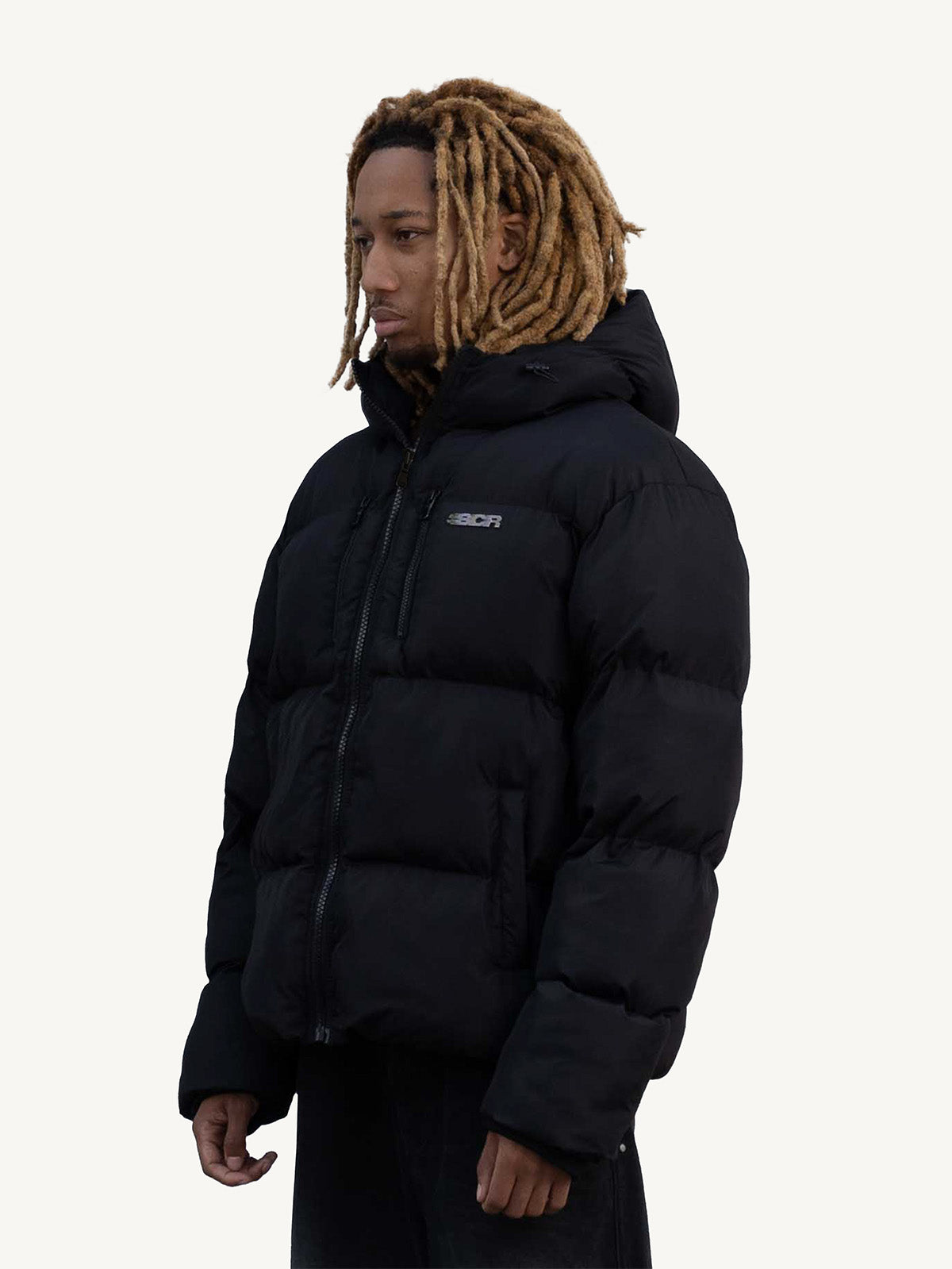 SCR PUFFER JACKET - BLACK