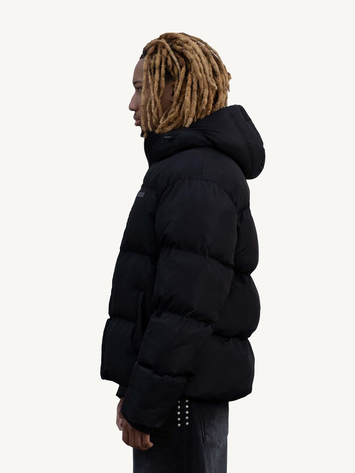 SCR PUFFER JACKET - BLACK