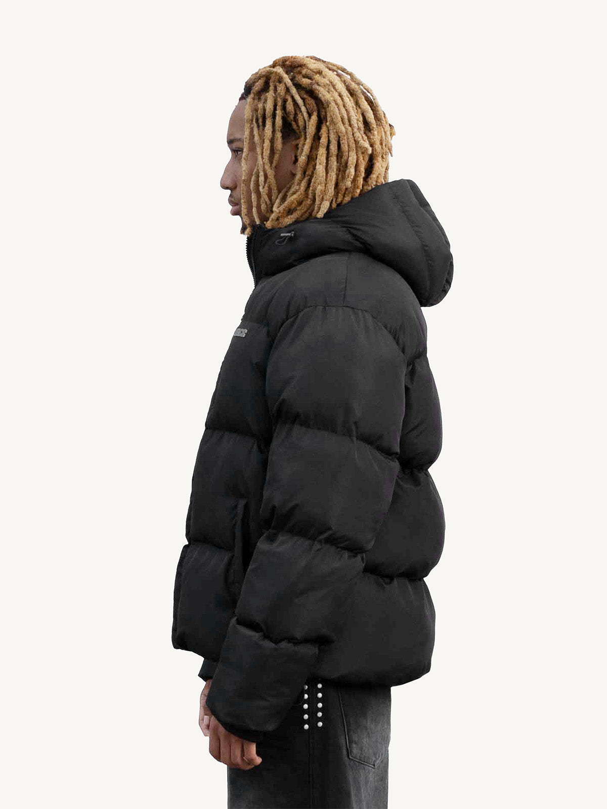 SCR PUFFER JACKET - BLACK