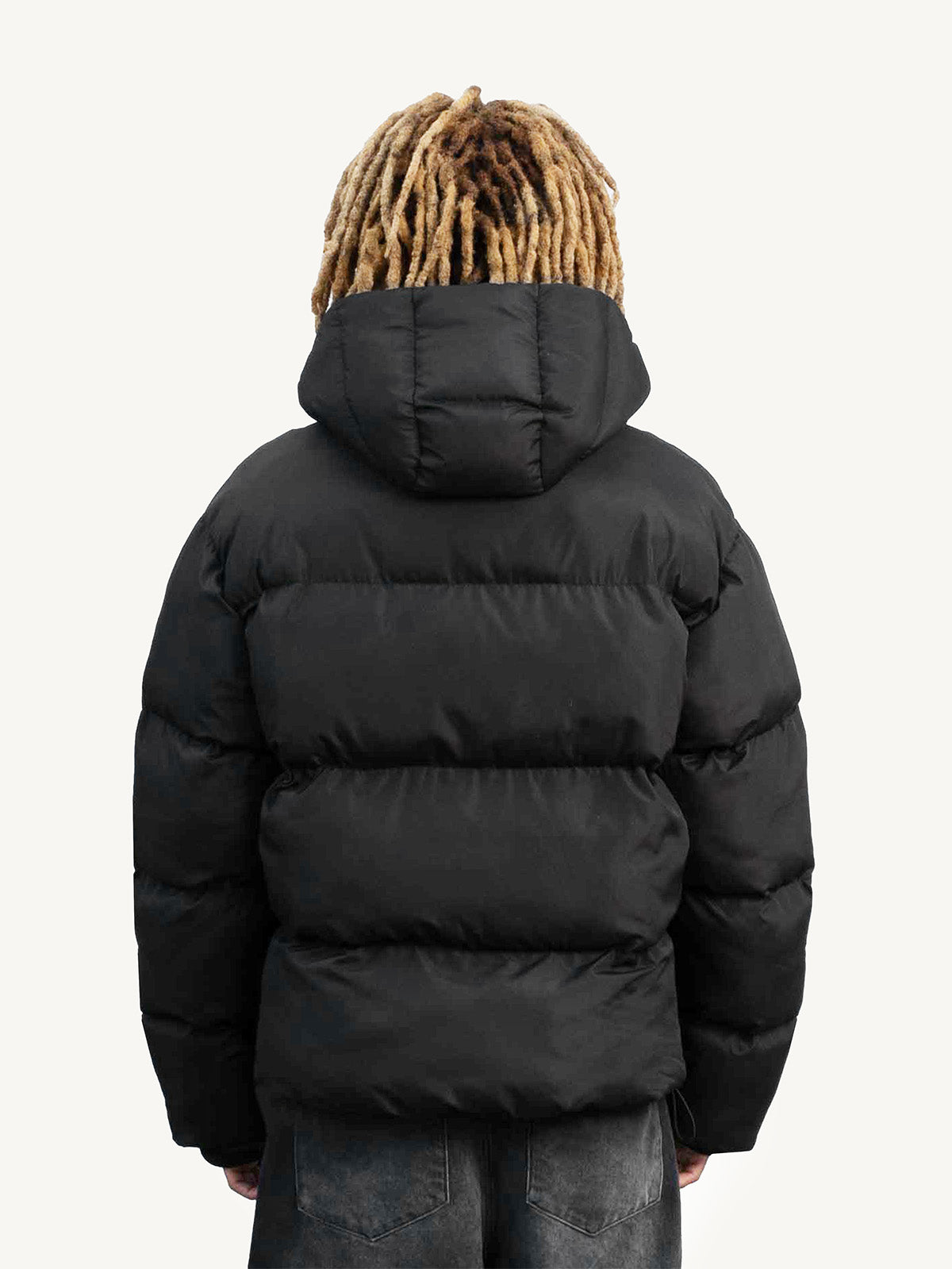 SCR PUFFER JACKET - BLACK
