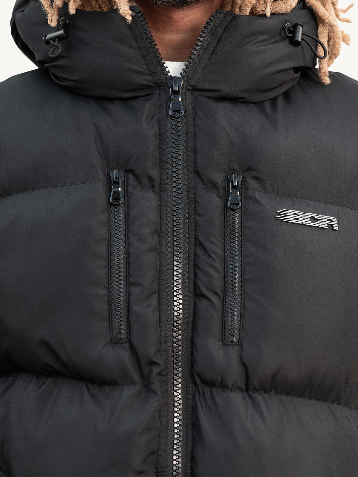 SCR PUFFER JACKET - BLACK