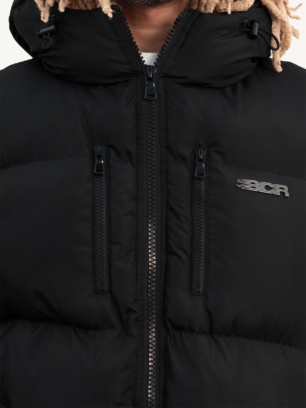 SCR PUFFER JACKET - BLACK