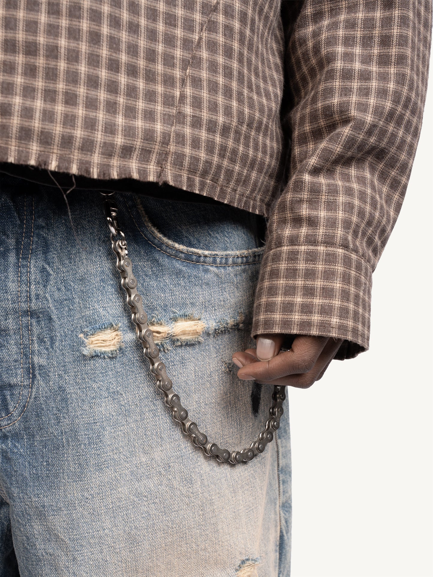 PADDED FLANNEL OVERSHIRT - BROWN