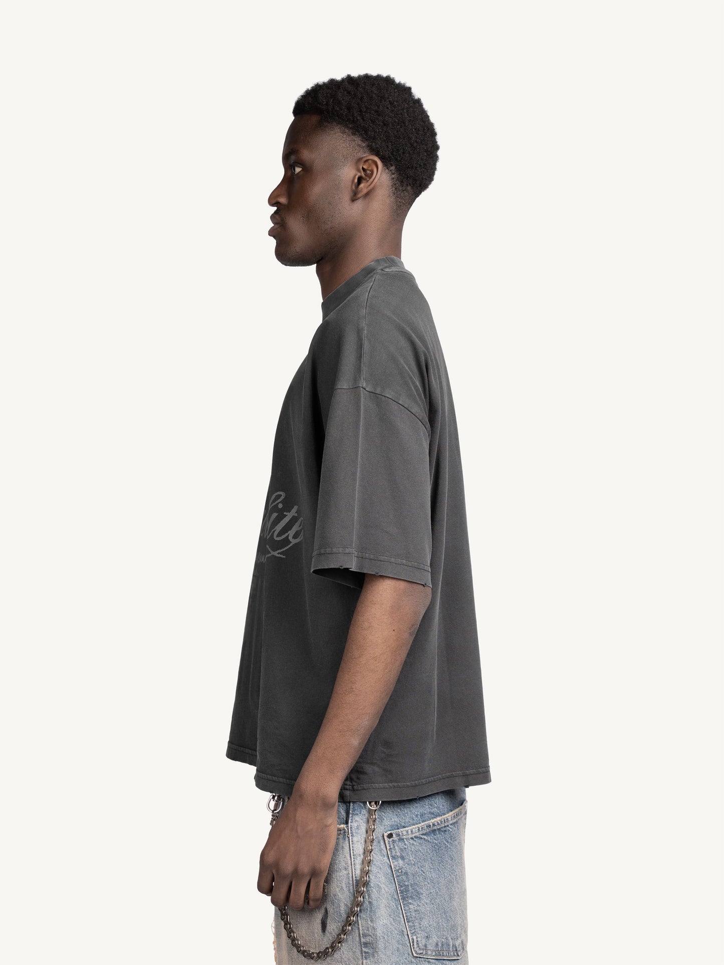 REBELLION TEE - WASHED GREY