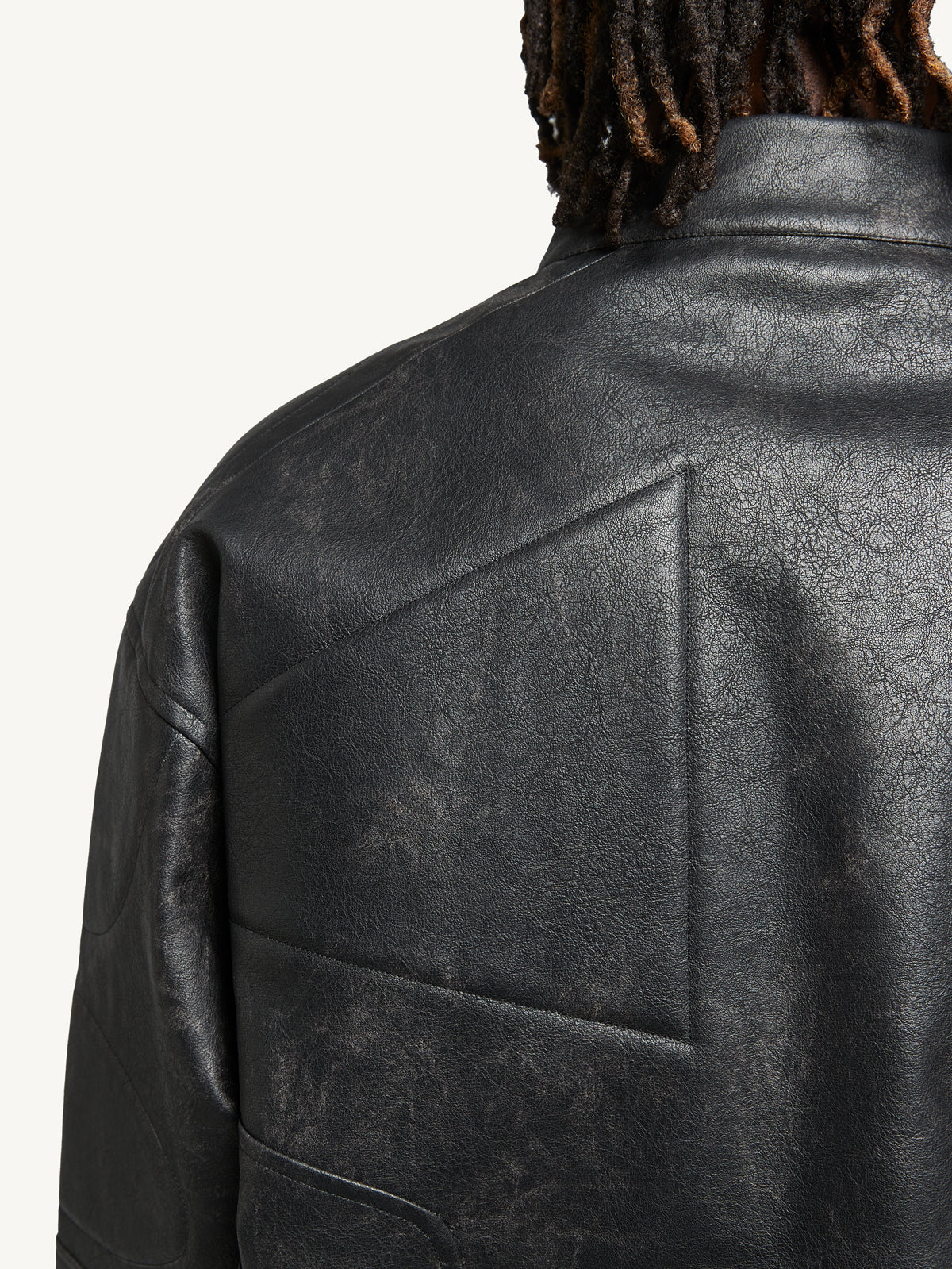 FUME LEATHER JACKET - BLACK